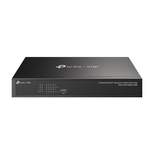 NVR 4K, 8 canale max. 8MP, 8 porturi PoE, Buget PoE 113W, Audio IN/OUT, 1 x SATA, 1U - TP-Link VIGI VIGINVR1008H-8MP [1]