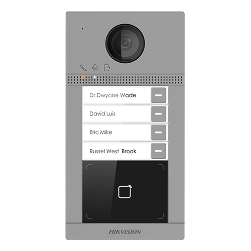 Panou exterior videointerfon TCP/IP pentru 4 familii, Wi-Fi 2.4GHz, control acces integrat - HIKVISION DS-KV8413-WME1 [2]