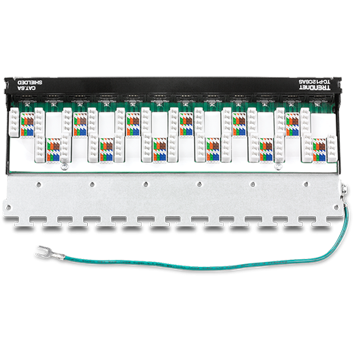 Patch Panel 12 porturi RJ45 UTP, Cat6a, Ecranat, 0.5U - TRENDnet TC-P12C6AS [4]