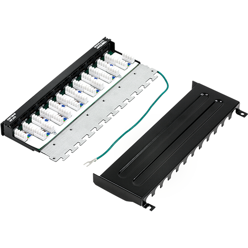 Patch Panel 12 porturi RJ45 UTP, Cat6a, Ecranat, 0.5U - TRENDnet TC-P12C6AS [3]