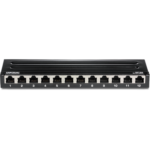 Patch Panel 12 porturi RJ45 UTP, Cat6a, Ecranat, 0.5U - TRENDnet TC-P12C6AS [2]