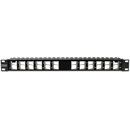 Patch Panel ecranat 24 porturi blank keystone inclinate 1U - TRENDnet TC-KP24SA [1]