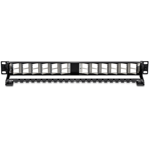 Patch Panel ecranat 24 porturi blank keystone inclinate 1U - TRENDnet TC-KP24SA [2]