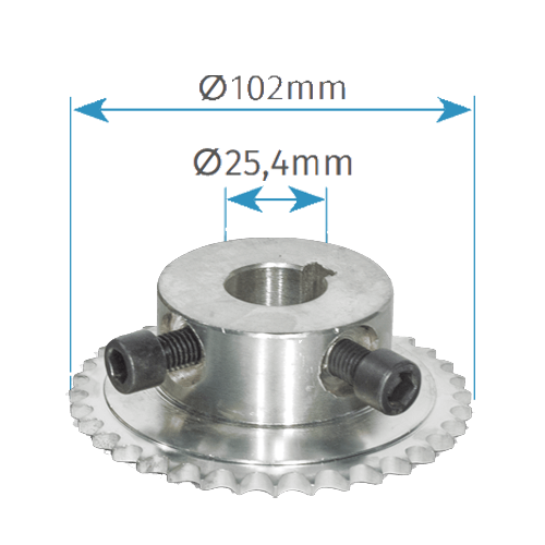 Pinion 24 dinti, pentru motoarele portilor sectionale - MOTORLINE PDP24 [2]