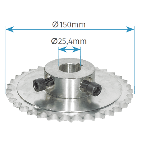 Pinion 36 dinti, pentru motoarele portilor sectionale - MOTORLINE PDP36 [2]