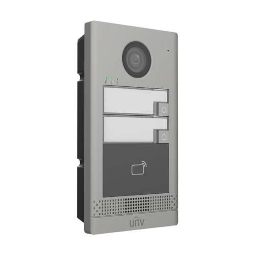 Post exterior videointerfon TCP/IP pentru 2 familii, IR, IK08 - UNV OEU-202S-HMK2 [2]