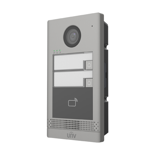 Post exterior videointerfon TCP/IP pentru 2 familii, IR, IK08 - UNV OEU-202S-HMK2 [3]