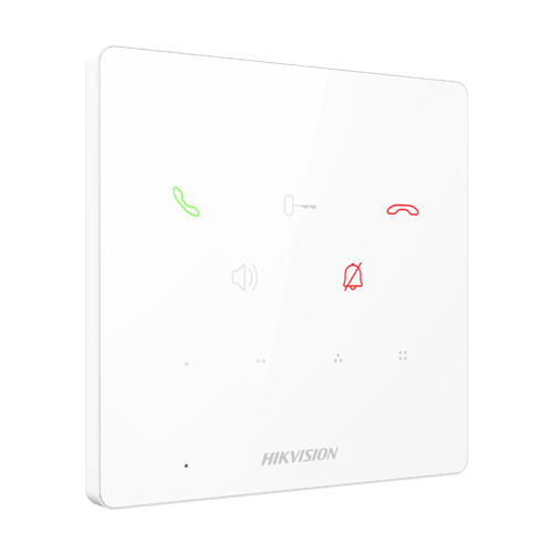 Post interior interfon TCP/IP, 9 butoane, PoE, Alarma IN, ALB - HIKVISION DS-KH6000-E1-White [1]