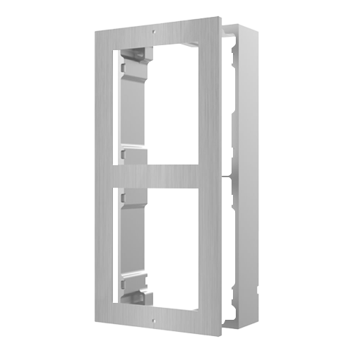 Rama montaj aparent din otel inoxidabil, 2 module, pentru Interfon modular - HIKVISION DS-KD-ACW2-S [1]