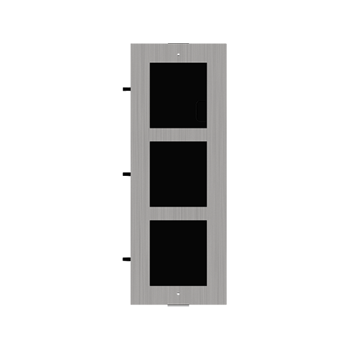 Rama montaj ingropat din otel inoxidabil, 3 module, pentru Interfon modular - HIKVISION DS-KD-ACF3-S [2]