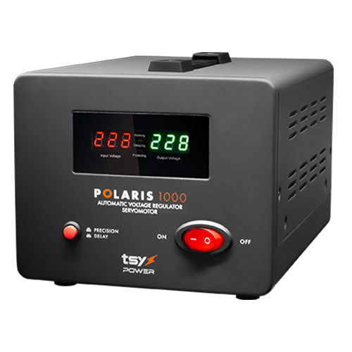 Regulator de tensiune cu servomotor, 1000VA, tensiune la intrare 150-260V, delay 6-180s AVR-POLARIS-1000VA [1]