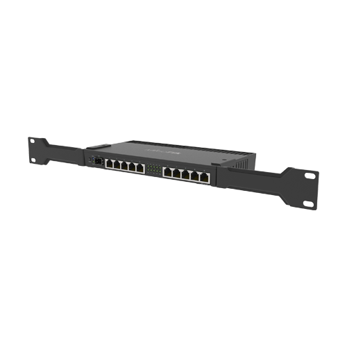 Router 10 x Gigabit, 1 x SFP+ 10Gbps, 1 x PoE, RouterOS L5, 1U - Mikrotik RB4011iGS+RM [2]