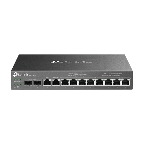 Router 3-in-1 VPN, Switch PoE, Controller, 2 x SFP 1G, 10 x RJ45 1G, Multi-WAN - TP-Link Omada ER7212PC [1]