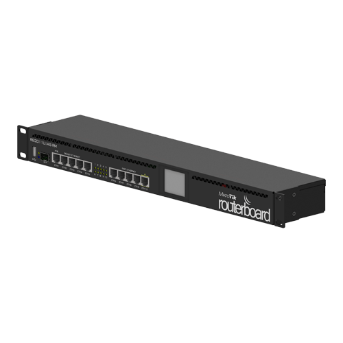 Router 5 x Fast Ethernet, 5 x Gigabit, 1 x SFP, 1 x PoE, RouterOS L5, 1U - Mikrotik RB2011UiAS-RM [2]