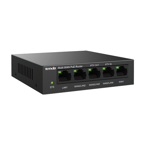 Router 5 x RJ45 1G (4 x PoE Out 802.3af/at), Multi-WAN, Cloud Managed - TENDA TND-G0-5G-PoE [3]