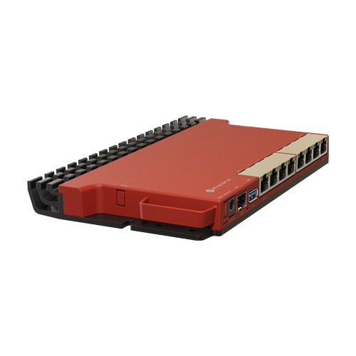 Router 8 porturi Gigabit, 1 port PoE IN, 1 port PoE Out, SFP 2.5G, NAND, USB, 1U - MikroTik L009UiGS-RM [4]