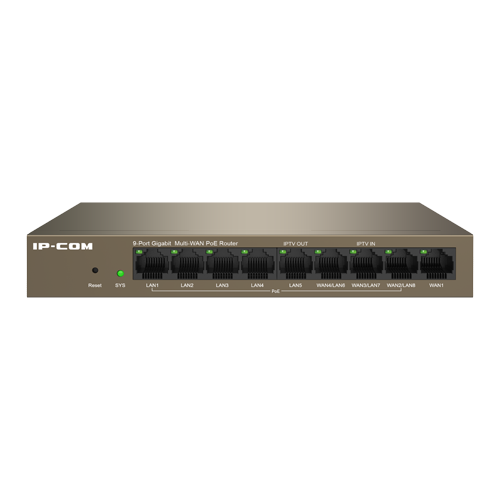 Router 8 porturi Gigabit PoE+, 95W, 1 port RJ45, Management - IP-COM M20-8G-PoE [2]