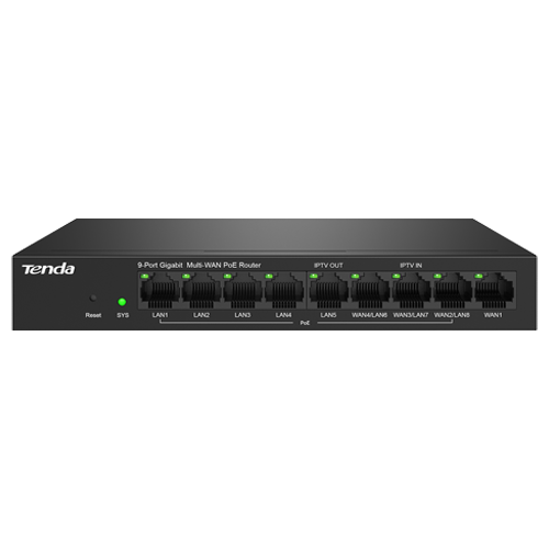 Router 8 porturi PoE+, 1 port WAN, Gigabit, Web Management - TENDA TND-G0-8G-POE [2]
