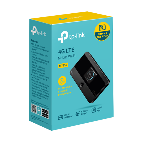 Router portabil 4G, Wi-Fi 4, Nano SIM, microSD, Baterie 2100 mAh - TP-Link M7350 [3]