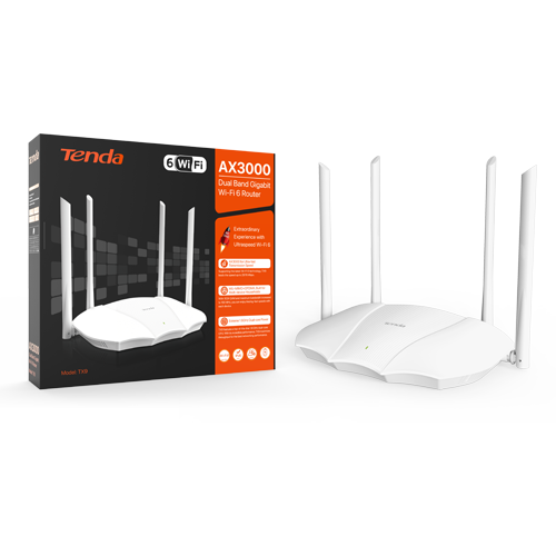 Router Wi-Fi 6 AX3000, DaulBand2.4/5GHz, 574+2402 Mbps, 4x6dBi, 4 x Gigabit - TENDA TND-TX9 [4]