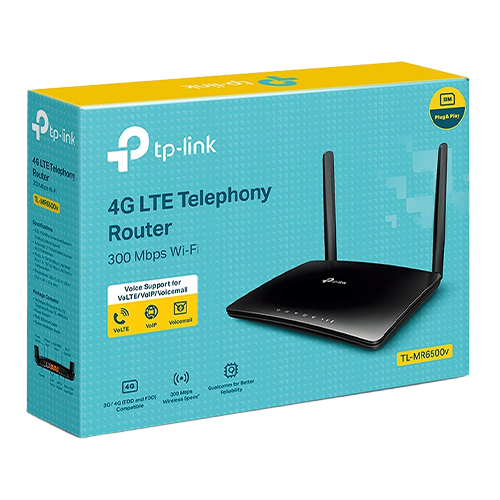 Router wireless cu functie telefonie TP-LINK TL-MR6500v N300 4G LTE 10/100 Mbps TL-MR6500v [4]
