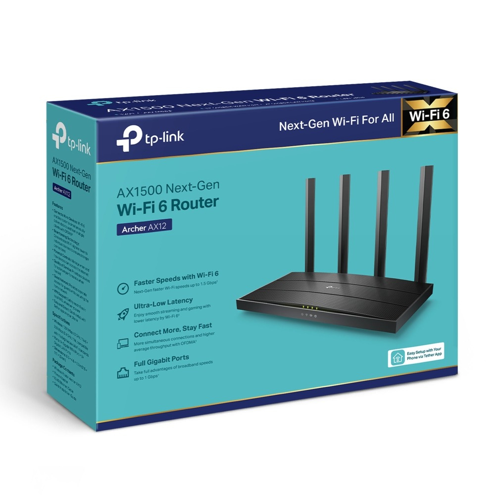 Router Wireless TP-Link Archer AX12, AX1500, Dual-Band, Wi-Fi 6 ArcherAX12 [4]