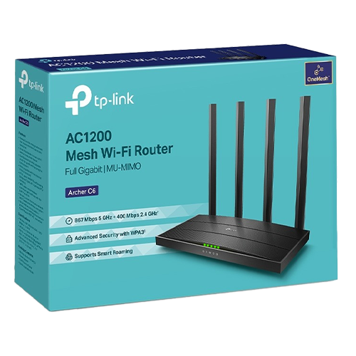 Router wireless TP-LINK Archer C6 Dual-Band WiFi 5 Gigabit cu Tehnologie OneMeshâ¢ ArcherC6 [4]