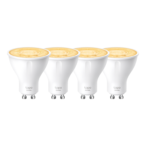 Set 4 becuri smart Wi-Fi, lumina calda 2700K ajustabila, 350 lm, GU10 - TP-Link Tapo TapoL610(4-pack) [1]