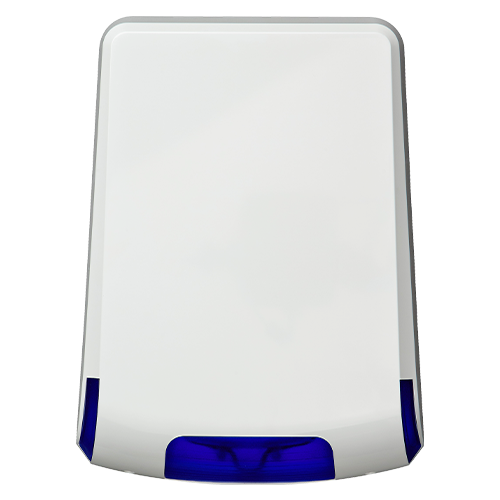 Sirena piezo de exterior, LED albastru, 85/105 db, baterie integrata de 9V, certificata GRADE 2, Clasa IV - Teletek SR300BBM [1]