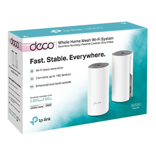 Sistem mesh Wi-Fi TP-LINK Deco E4 AC1200 (pachet de 2), Dual Band DecoE4(2-Pack) [3]