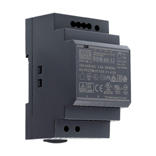 Sursa de alimentare in comutatie, 12V / 4.5A, sina DIN - MEAN WELL HDR-60-12 [1]