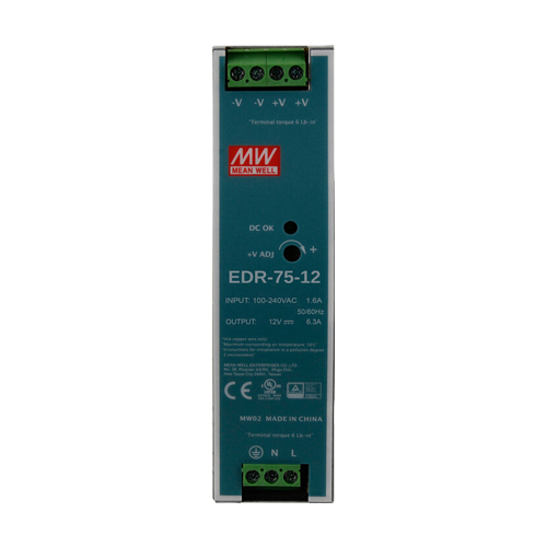 Sursa de alimentare in comutatie, 12V / 6.3A, sina DIN - MEAN WELL EDR-75-12 [2]