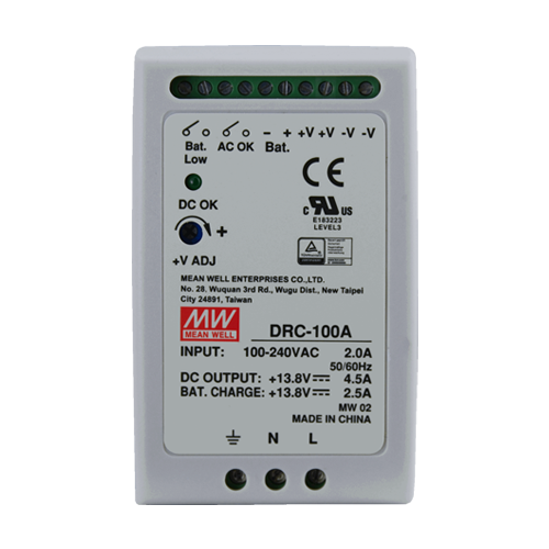 Sursa de alimentare in comutatie, 13.8V / 4.5A + 2.5A, sina DIN, backup - MEAN WELL DRC-100A [2]