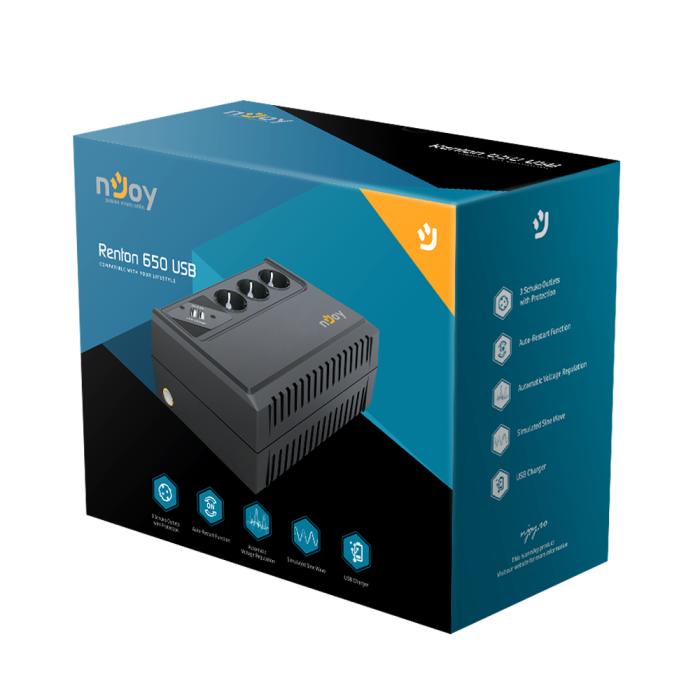 Sursa UPS 650VA 360W nJoy Renton650 USB [2]