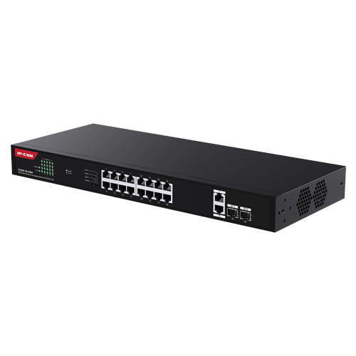 Switch 16 porturi Gigabit PoE, 2 x RJ45 Gigabit Uplink, 2 x SFP Gigabit, 1U - IP-COM G1120P-16-250W [2]