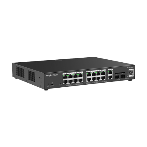 Switch 16 porturi PoE+, 2 porturi GE, 2 porturi SFP, Gigabit, Cloud Management - Ruijie RG-ES220GS-P [2]