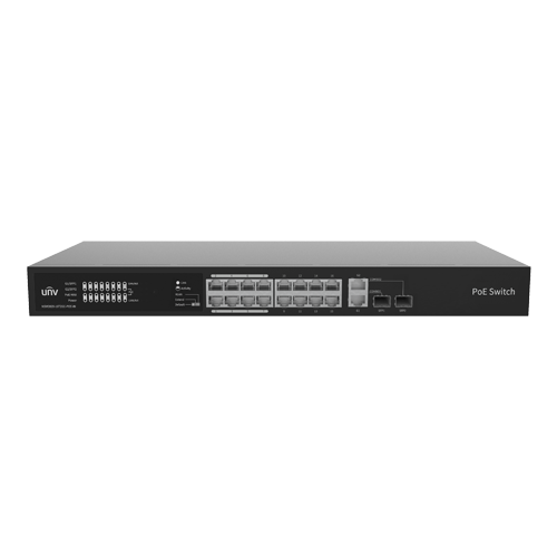 Switch 16 porturi PoE, 2 x Combo Uplink RJ45, Unmanaged - UNV NSW2020-16T2GC-POE-IN [1]