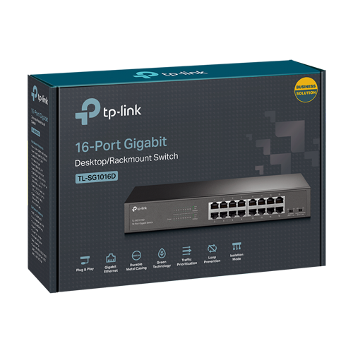Switch 16 porturi RJ45 Gigabit, Unmanaged, 1U - TP-Link TL-SG1016D [2]