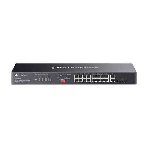 Switch 16 x RJ45 1G PoE, 2 x combo SFP/RJ45 1G, Buget PoE 250W, Unanaged, 1U - TP-Link Omada DS1018GMP [1]