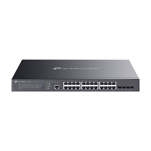 Switch 16 x RJ45 1G PoE+, 8 x RJ45 1G Hi-PoE, 4 x SFP+ 10G, L2 Management, 1U - TP-Link Omada SG3428XMPP [1]