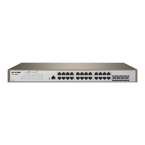 Switch 24 porturi Gigabit, 4 porturi SFP Gigabit, 1 port RJ45 consola, Management, 1U - IP-COM PRO-S24 [2]