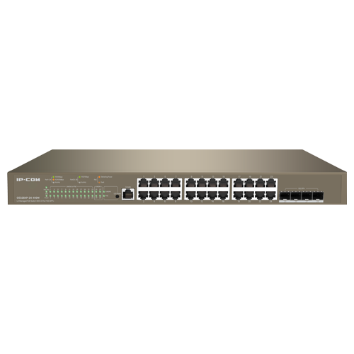 Switch 24 porturi PoE 1Gbps, 4 porturi SFP+ 10Gbps, L3 Cloud Management - IP-COM G5328XP-24-410W [2]