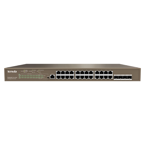 Switch 24 porturi PoE Gigabit, 1 port consola, 4 port SFP Gigabit, management - TENDA TND-TEG5328P-24-410W [2]