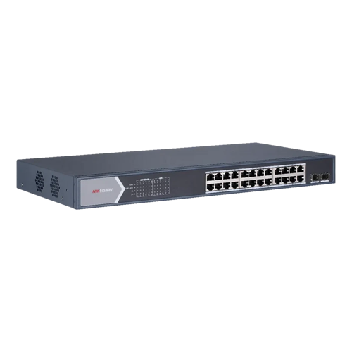 Switch 24 porturi PoE Gigabit, 2 porturi SFP Gigabit - HIKVISION DS-3E0526P-E-M [1]