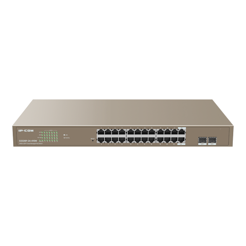 Switch 24 porturi PoE+ Gigabit, 2 porturi SFP Gigabit, Management, 370W, 1U - IP-COM G3326P-24-410W [2]