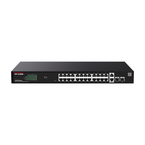 Switch 24 porturi PoE RJ45 Gigabit, 2 x RJ45 Gigabit, 2 x SFP Gigabit, Management, 1U - IP-COM G2228P-24-410W [1]