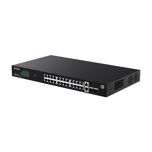 Switch 24 porturi PoE RJ45 Gigabit, 2 x RJ45 Gigabit, 2 x SFP Gigabit, Management, 1U - IP-COM G2228P-24-410W [2]