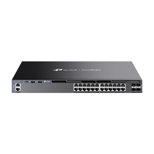 Switch 24 porturi RJ45 Gigabit, 4 x SFP+ 10G, 2 x USB, 2 x surse, L3 Management, 1U - TP-Link Omada SG6428X [1]