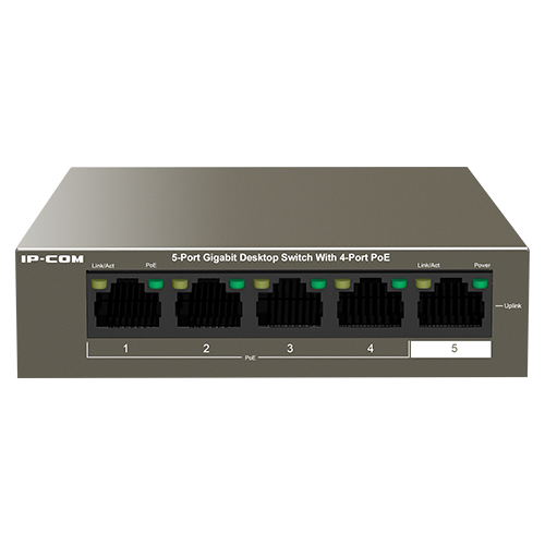 Switch 4 porturi Gigabit PoE, 1 port RJ45 Gigabit - IP-COM G1105P-4-63W [1]
