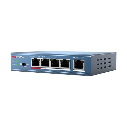 Switch 4 porturi PoE, 1 port uplink- HIKVISION DS-3E0105P-E-M [2]